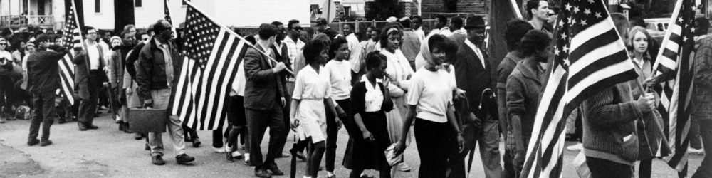 Civil rights march from Selma to Montgomery, Alabama. 1965. Via Library of Congress.