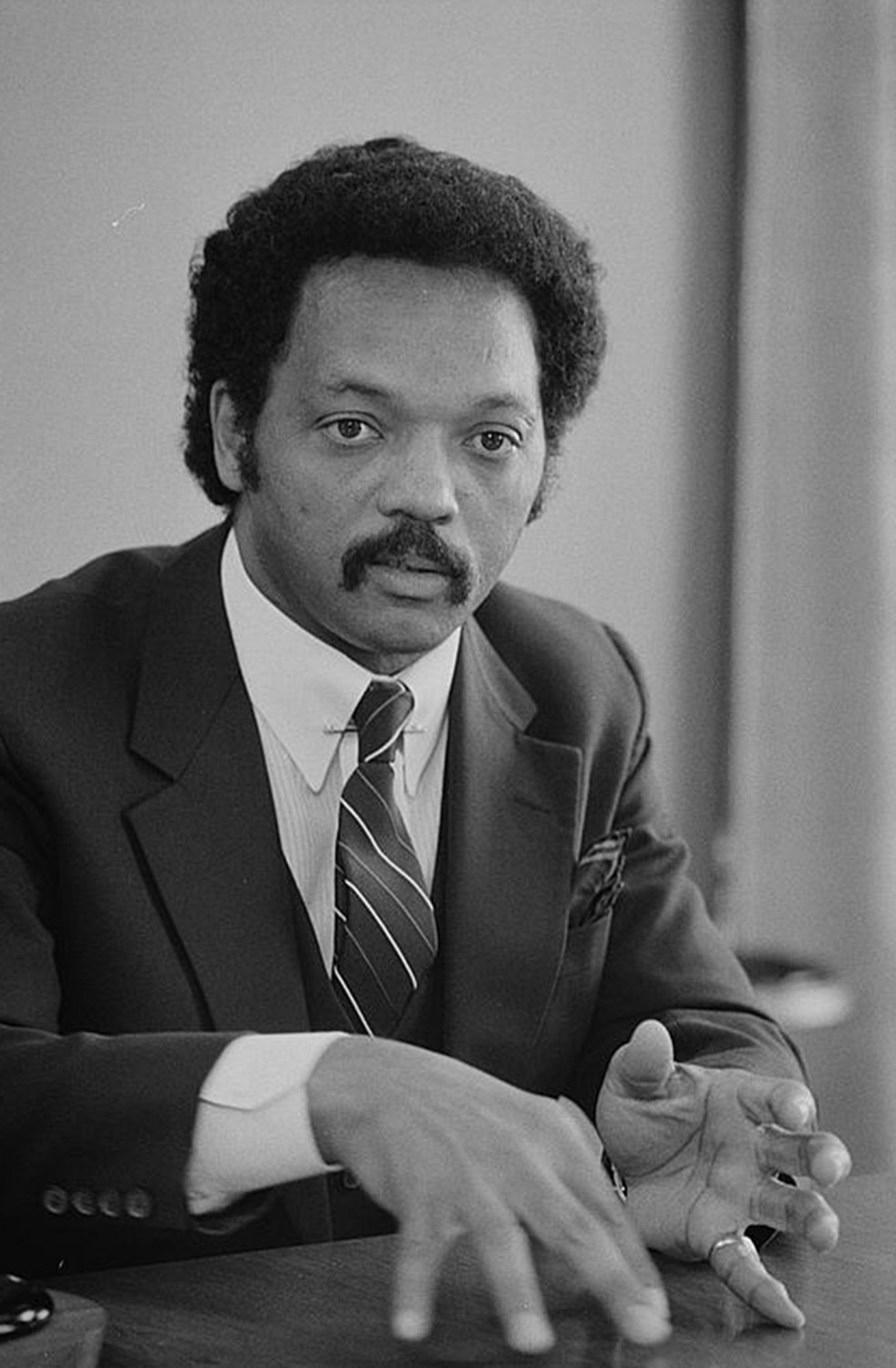Jesse Jackson was only the second African American to mount a national campaign for the presidency. His work as a civil rights activist and Baptist minister garnered him a significant following in the African American community, but never enough to secure the Democratic nomination. His Warren K. Leffler, “IVU w/ [i.e., interview with] Rev. Jesse Jackson,” July 1, 1983. Library of Congress, http://www.loc.gov/pictures/item/2003688127/. 