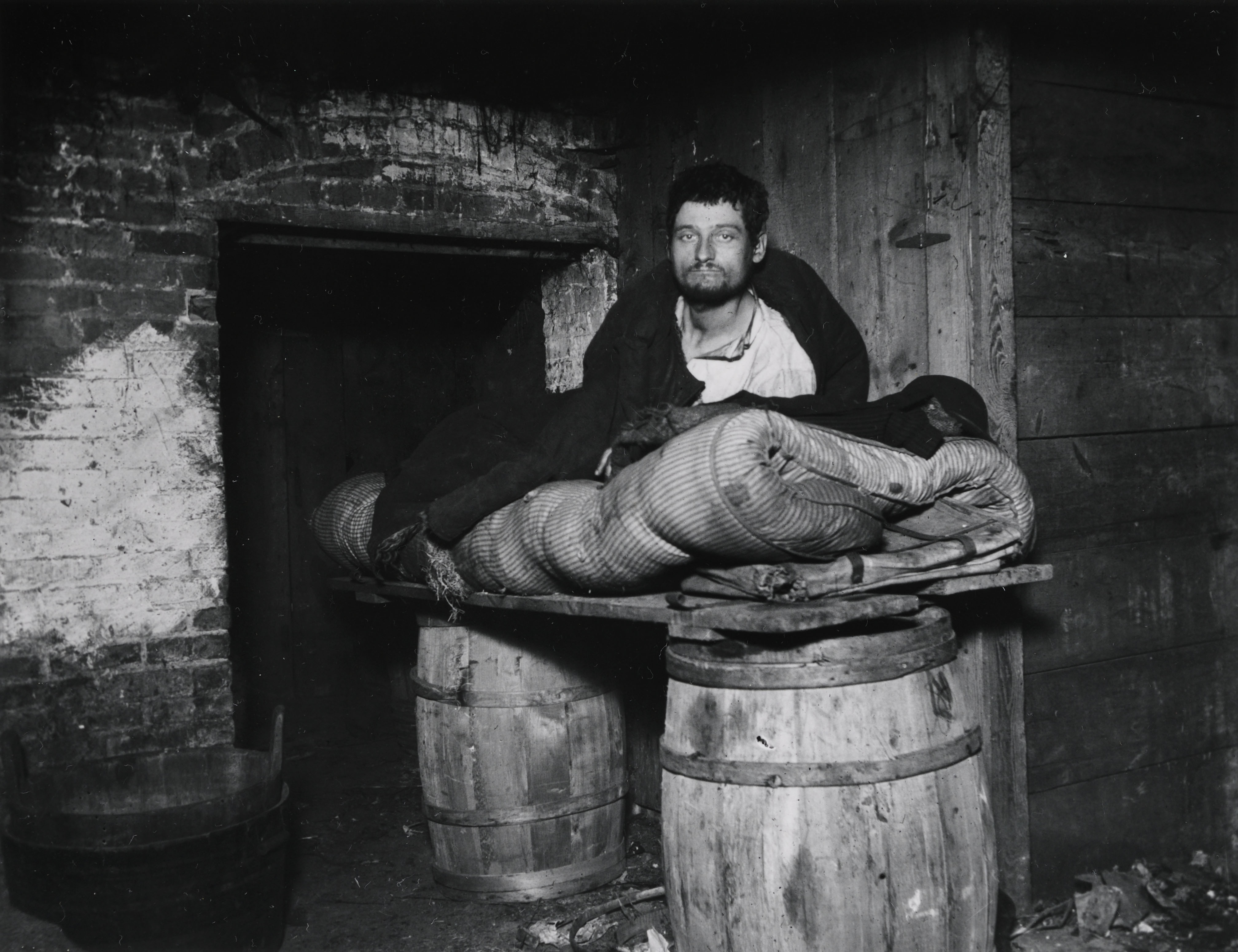 "One of four Pedlars Who Slept in the Celler of 11 Ludlow Street Rear." Via Preus Museum