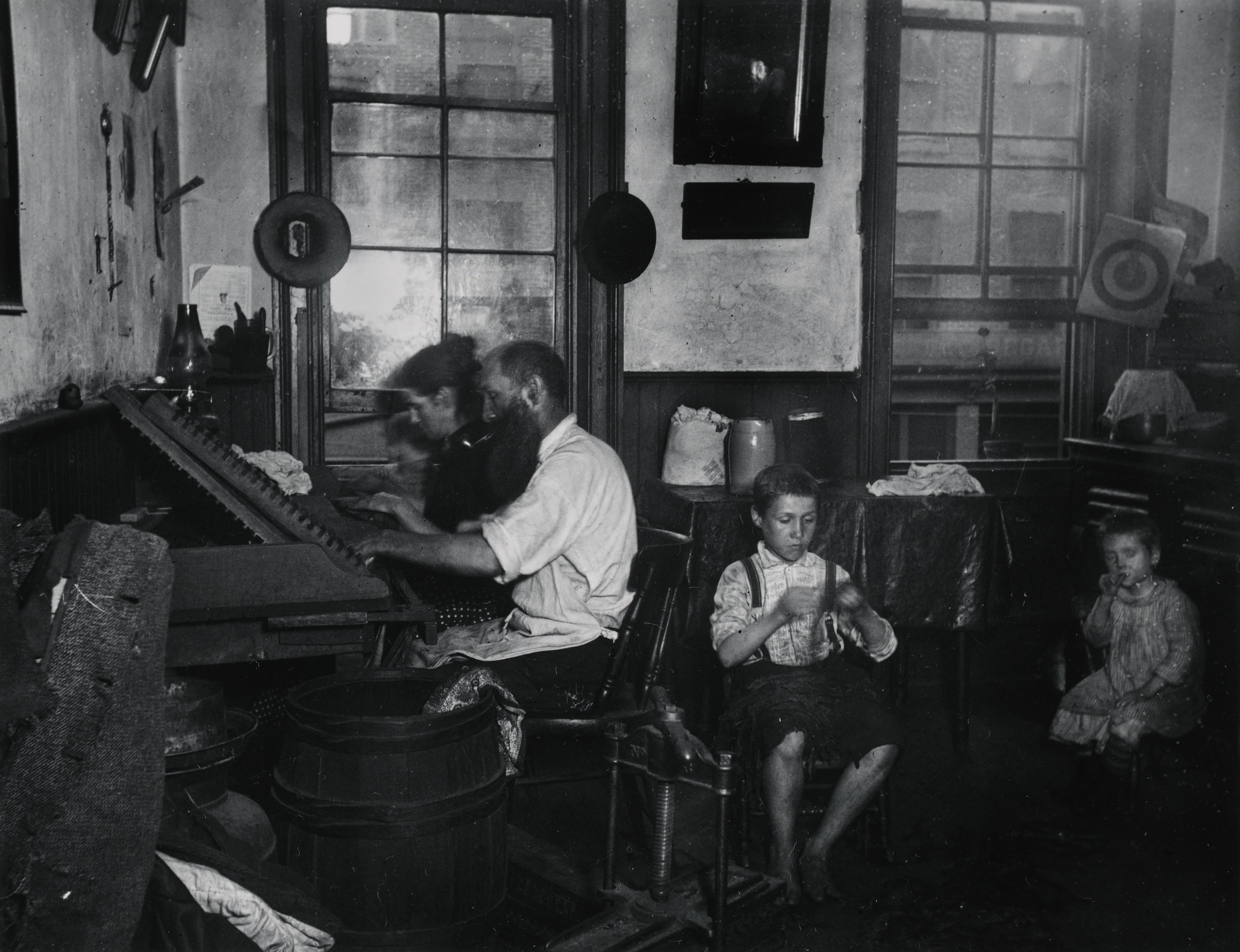 "Bohemian Cigarmakers at work in their Tenement." Via Preus Museum