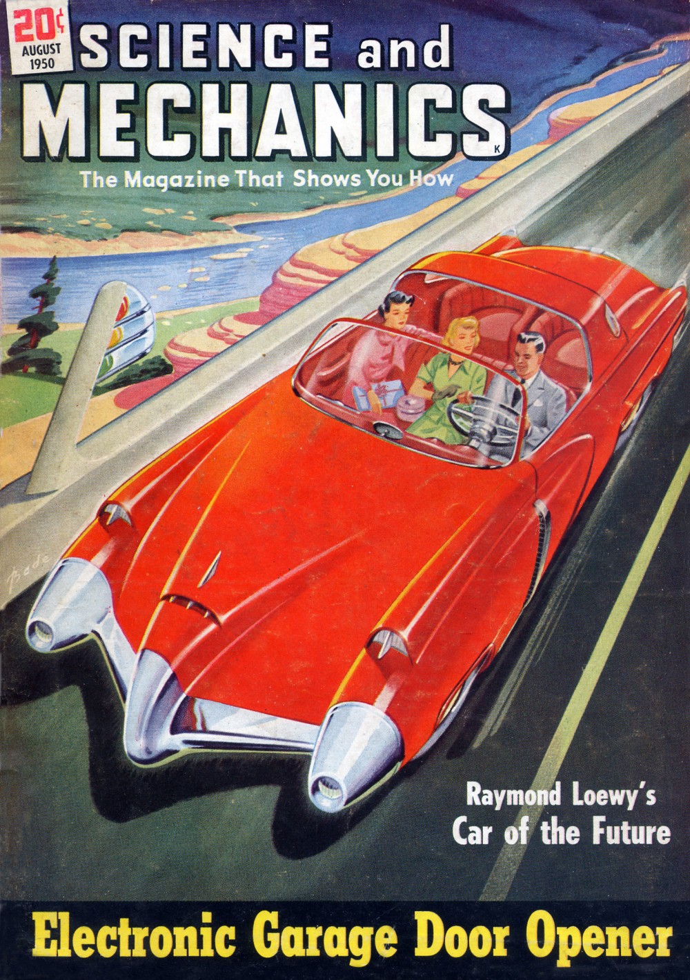 While the car had been around for decades by the 1950s, car culture really took off as a national fad during the decade. Arthur C. Base, August 1950 issue of Science and Mechanics. Wikimedia, http://commons.wikimedia.org/wiki/File:Car_of_the_Future_1950.jpg.