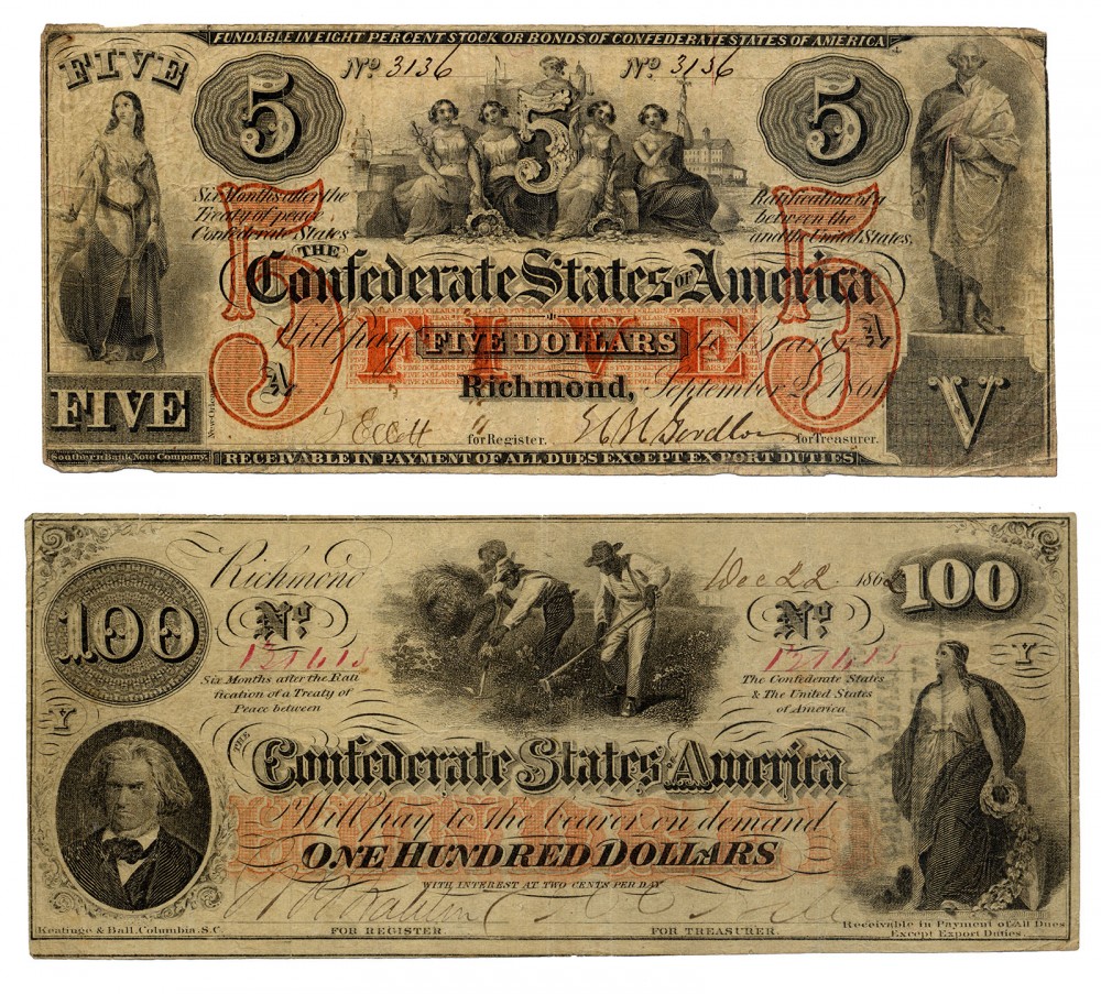 The Confederate bankrote.