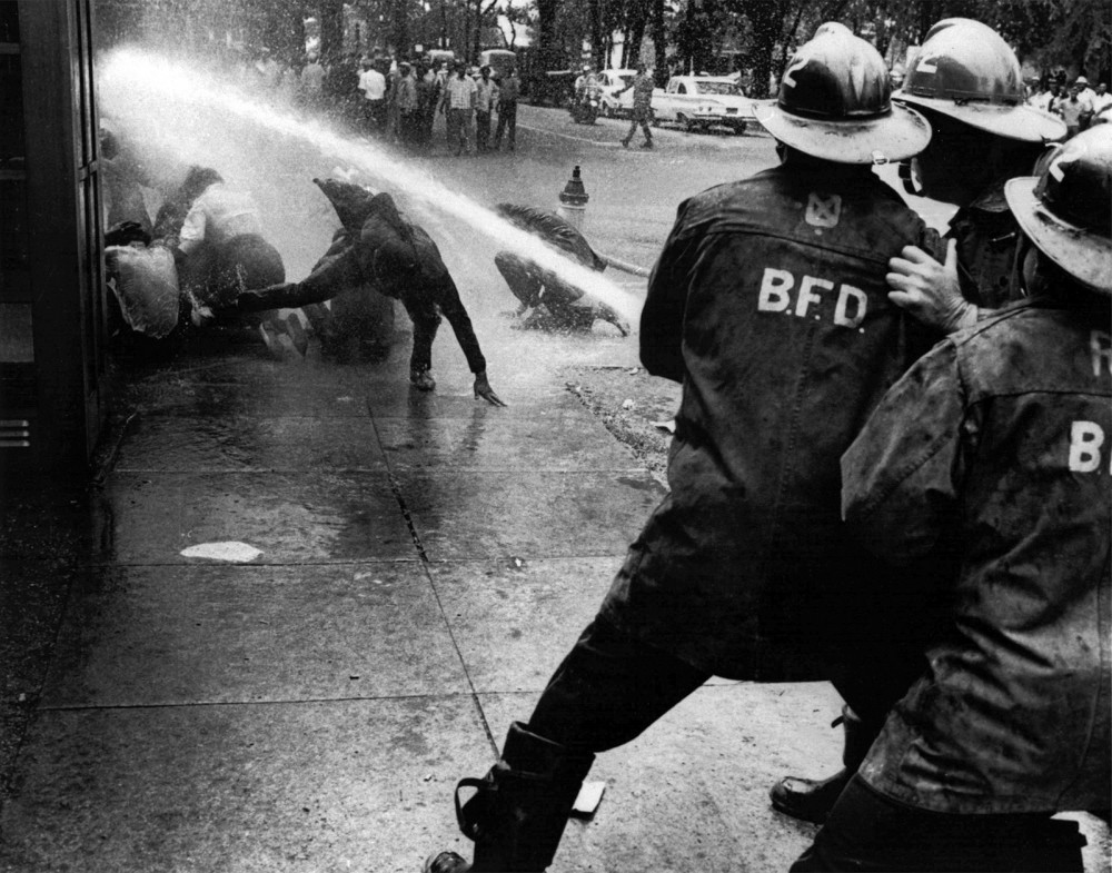 Images of police brutality against peaceful Civil Rights demonstrators shocked many Americans and helped increase support for the movement. Photograph. http://www.legacy.com/UserContent/ns/Photos/Fire%20hoses%20used%20against%20civil%20rights%20protesters%20in%20Birmingham%201963.jpg.