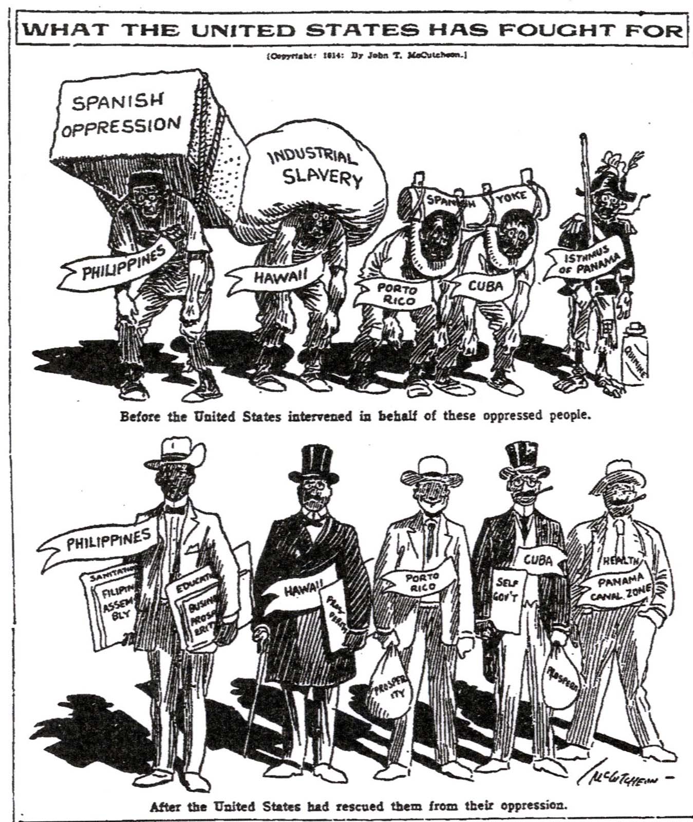 a lesson for anti- expansionists cartoon answers