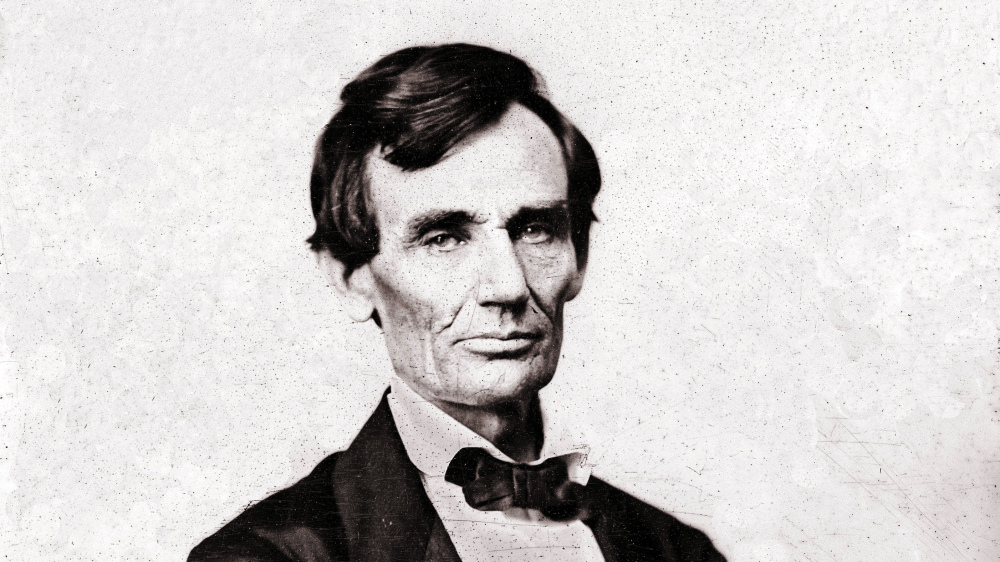 An 1860 photograph of Abraham Lincoln. 