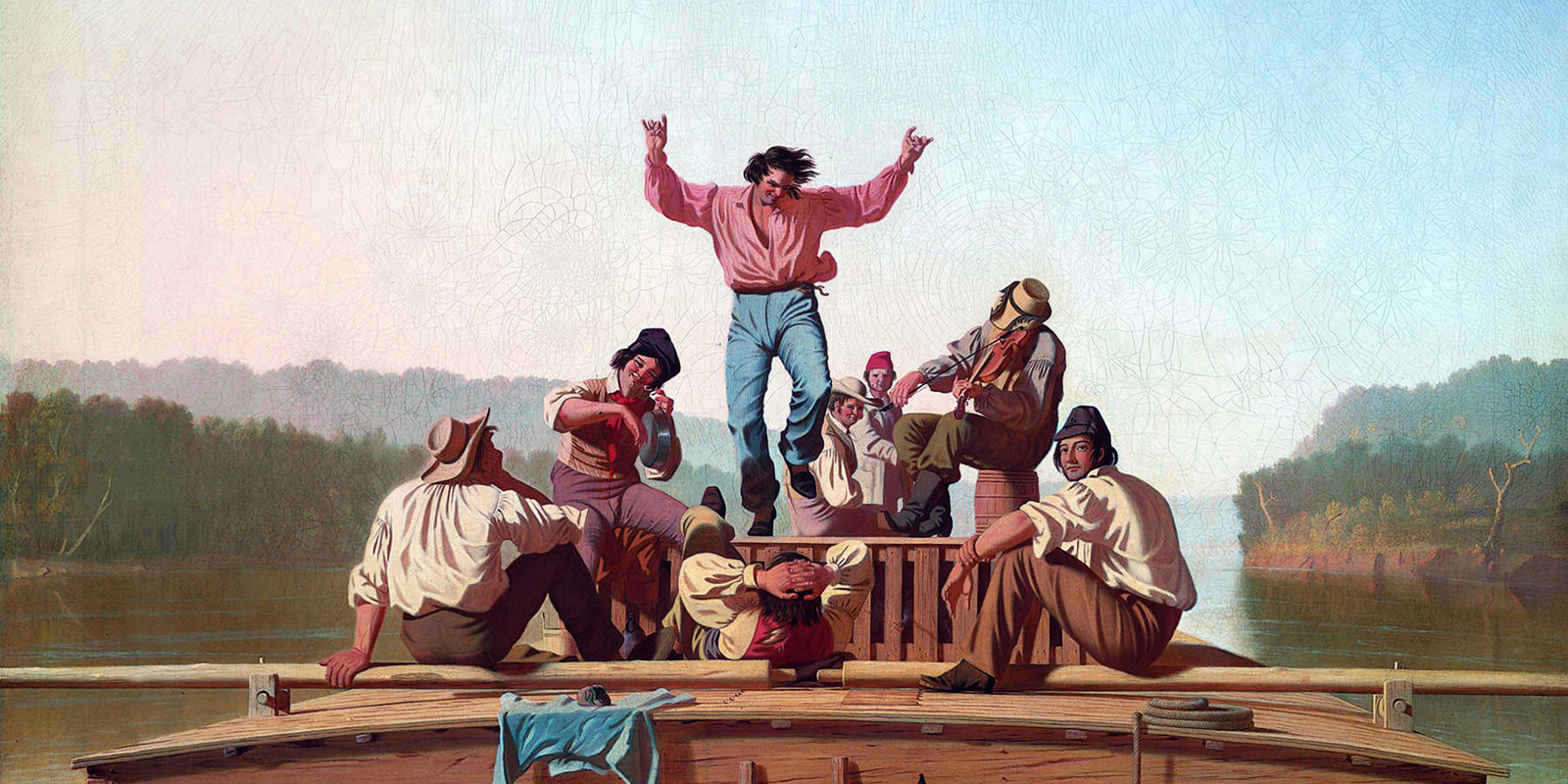 George Caleb Bingham, “The Jolly Flatboatmen,” 1846