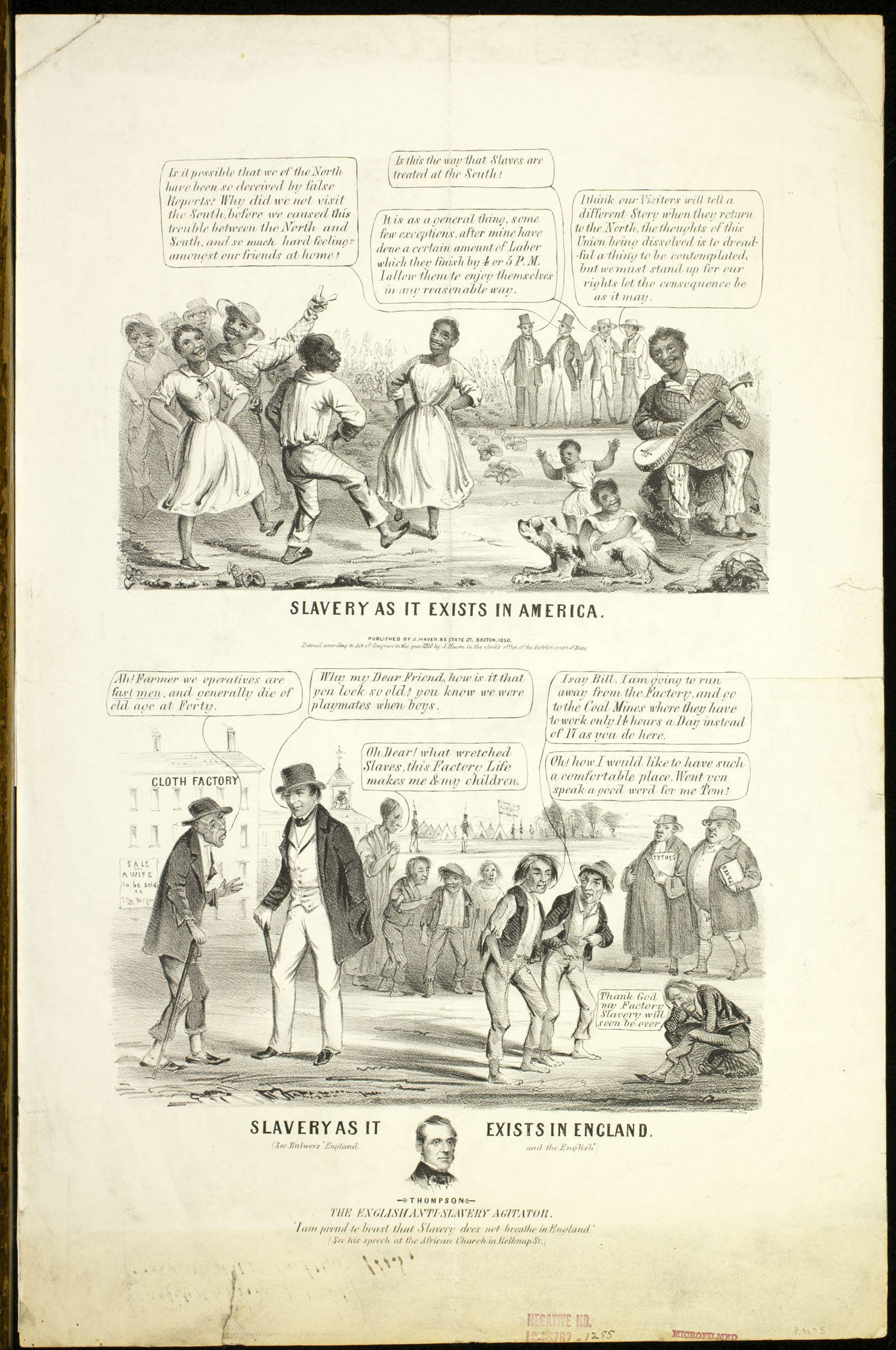 Proslavery Cartoon, 1850 | The American Yawp Reader