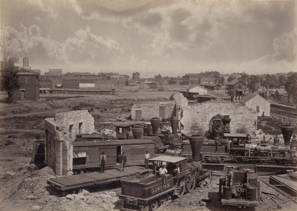 This photograph shows the ruins of Atlanta, Georgia in 1866. 