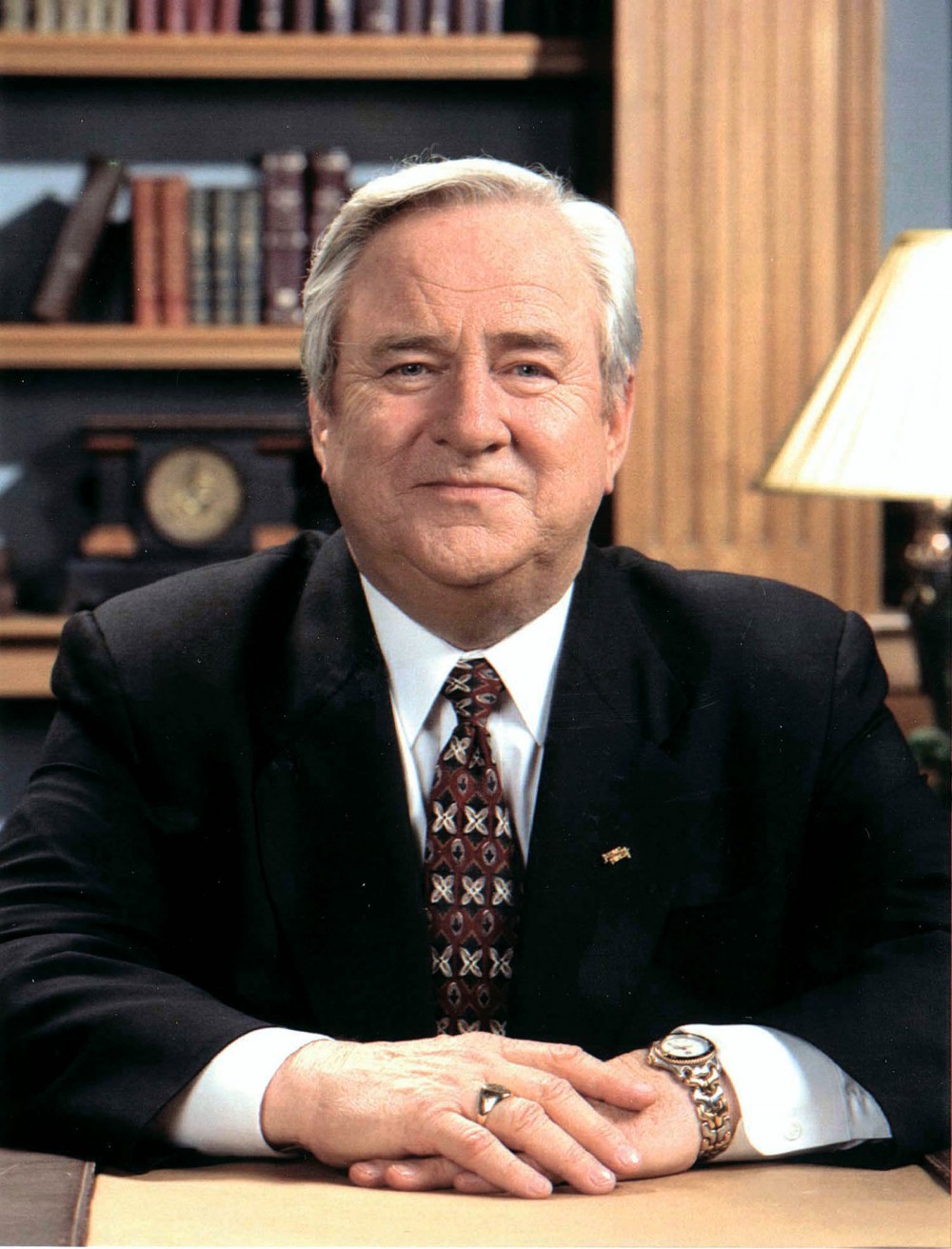 Photograph of Jerry Falwell, the wildly popular TV evangelist and founder of the Moral Majority.