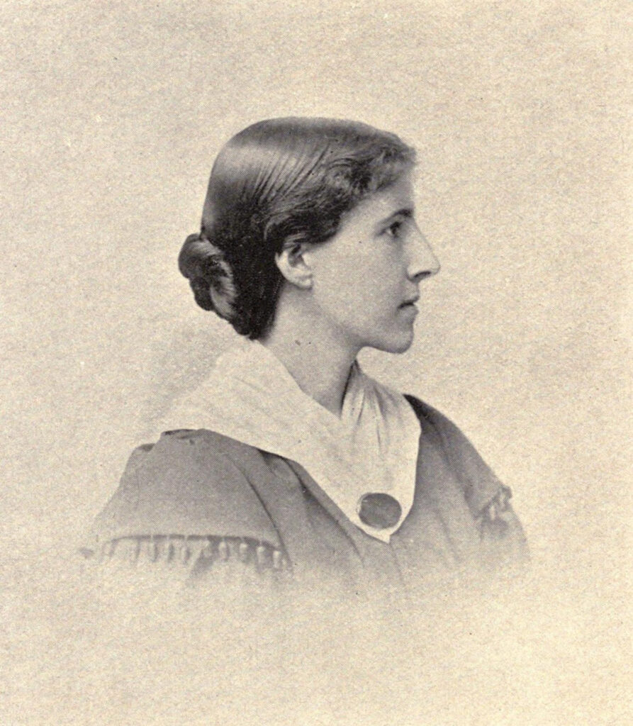 A side portrait of a woman.